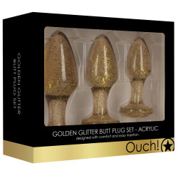 Ouch! Lot de 3 plugs Glitter Or